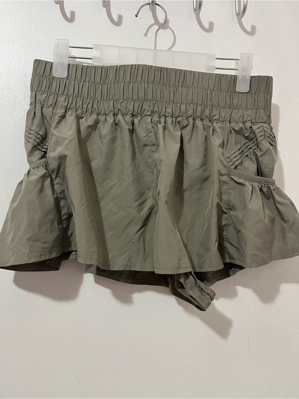 Free people grey/green get your flirt on shorts